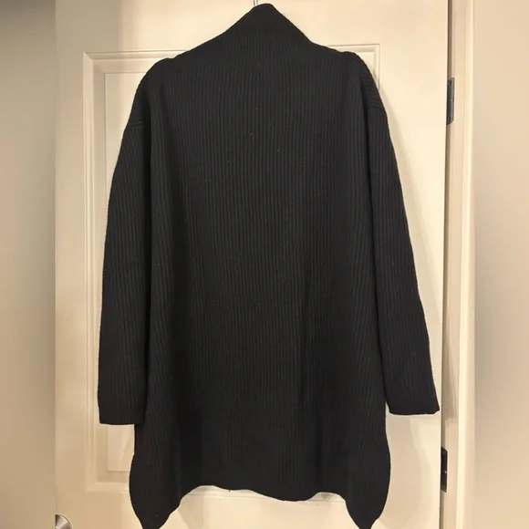 Toteme Ribbed Wool Mock Neck Sweater in Black Size S - Picture 5 of 8